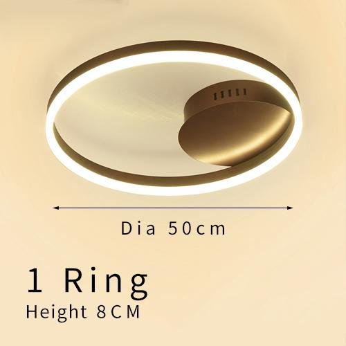 Gold Circular LED Rings Ceiling Light Chandelier