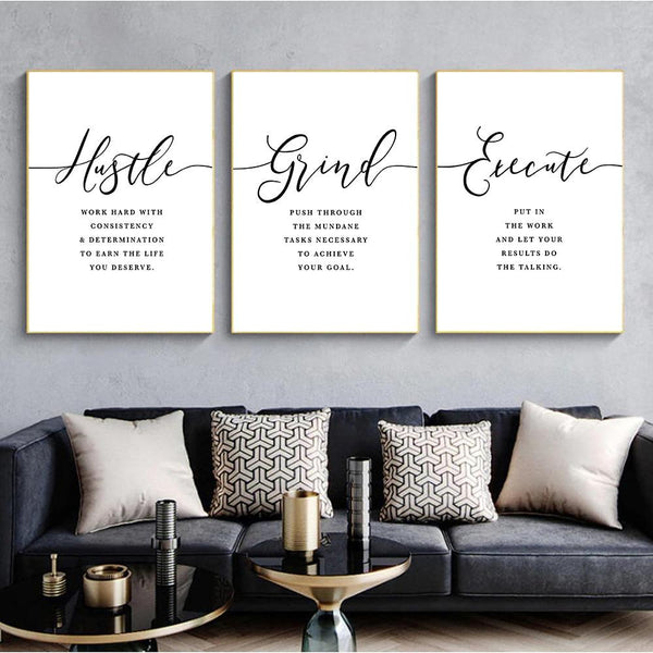 Grit Hustle Grind Canvas Print