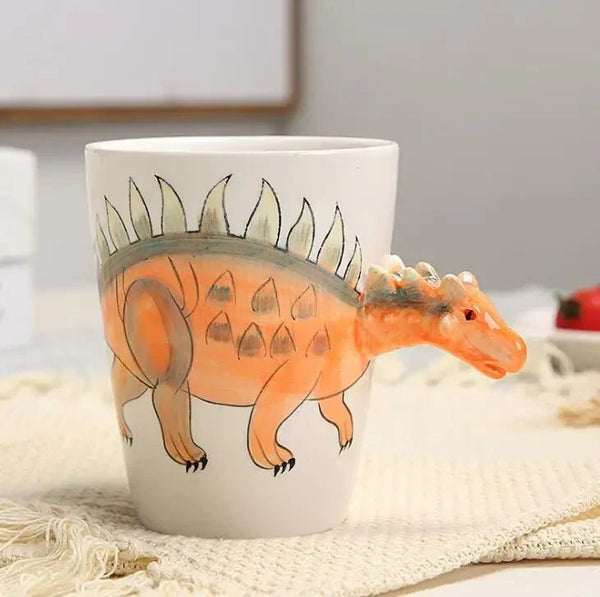 Hand Painted Ceramic Dinosaur Mug