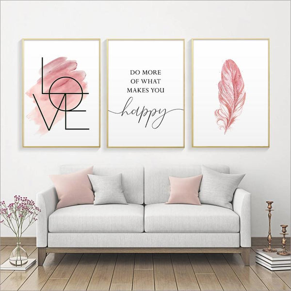 Happy Love in Pink Wall Art