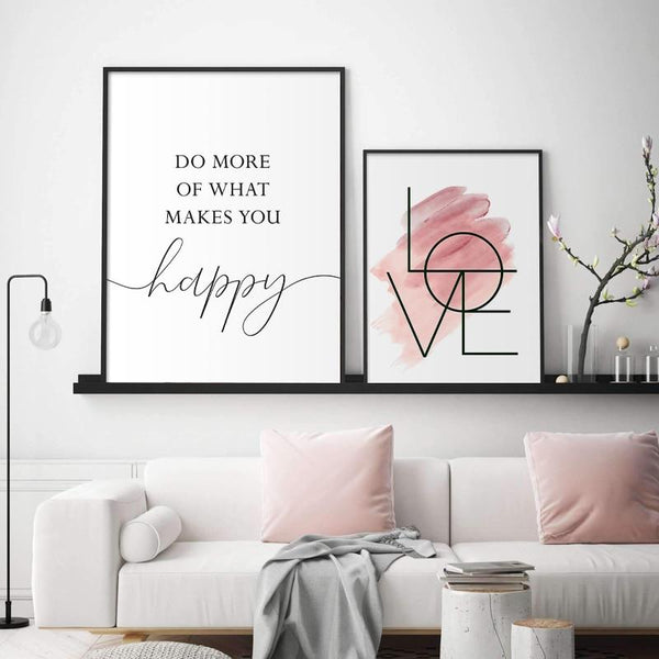 Happy Love in Pink Wall Art