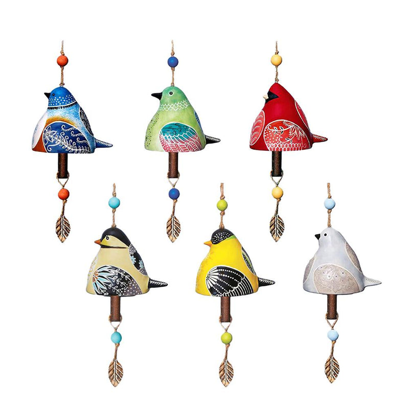 Handmade Resin Cardinals Bird Wind Chimes