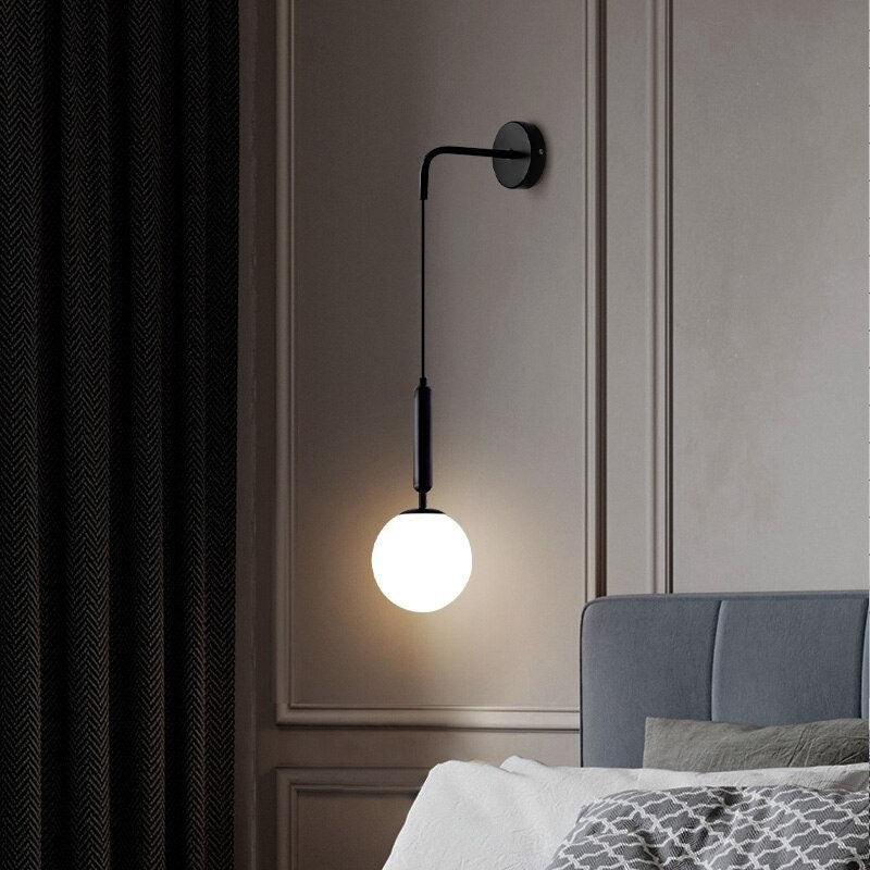 Miravique Scandinavian Brass Lamp Iron & Glass Bedside Lights