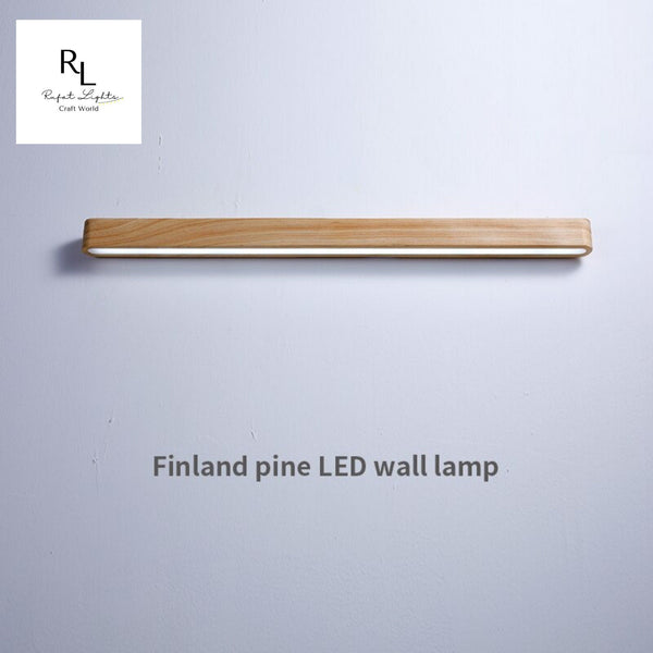 Miravique linear Wall Lamp Nordic Striped Solid Wood Lamp