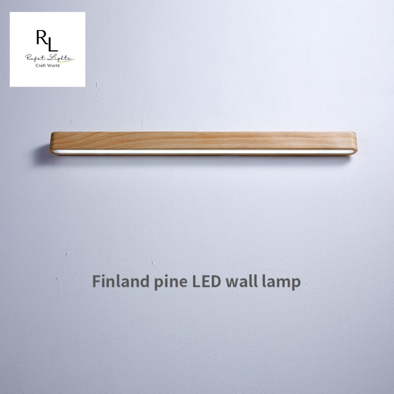 Miravique linear Wall Lamp Nordic Striped Solid Wood Lamp