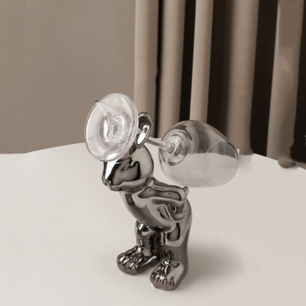 Silver Rabbit Decorative Figurines