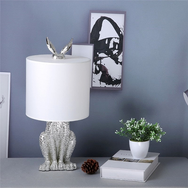 Miravique Cast Resin Rabbit Table Lamp