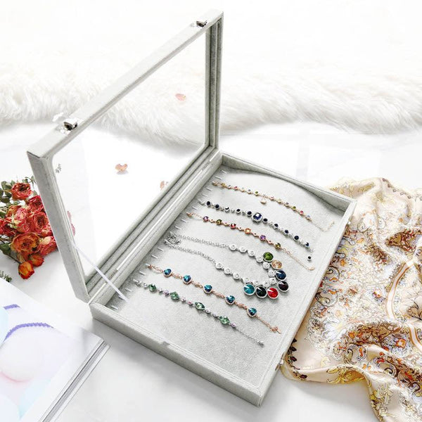 Velvet Drawer Jewelry Organizer Box