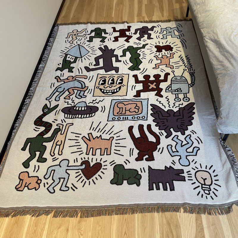 Keith Haring Jigsaw Throw Blanket