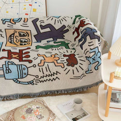 Keith Haring Jigsaw Throw Blanket