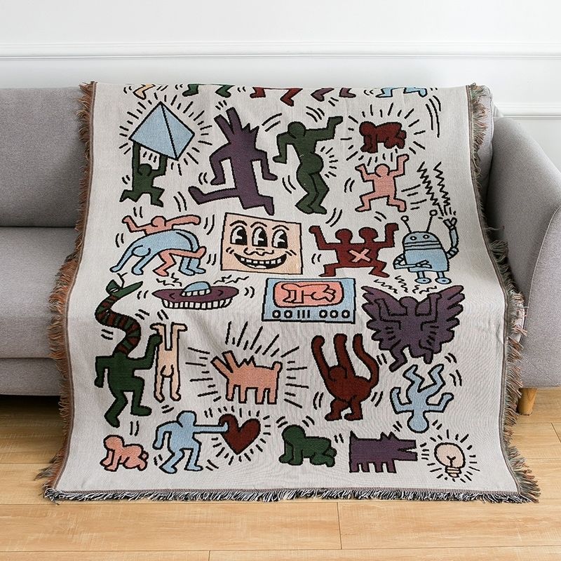 Keith Haring Jigsaw Throw Blanket