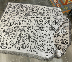 Keith Haring Jigsaw Throw Blanket