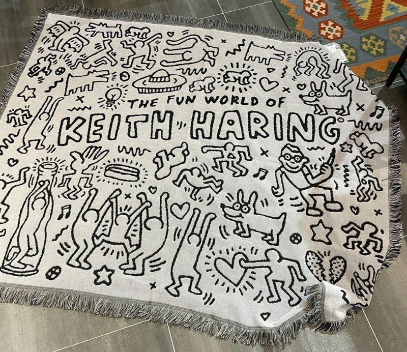 Keith Haring Jigsaw Throw Blanket