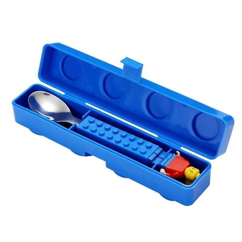 Kids Building Bricks Spoon & Fork Set