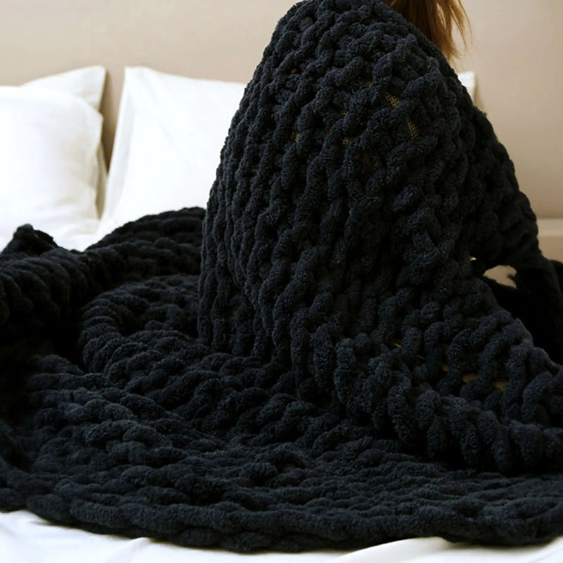 Loose Knit Throw Blanket