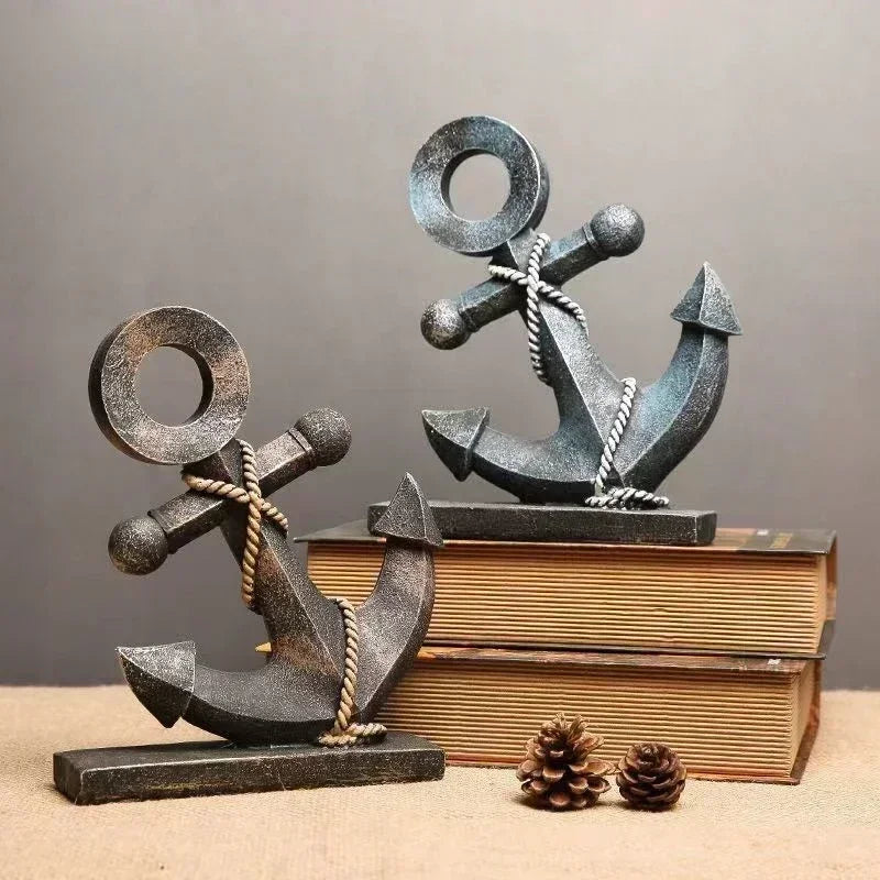 Oriana Decor Sculptures - Retro Resin Home Decor, Nautical Anchors, Windmills & More