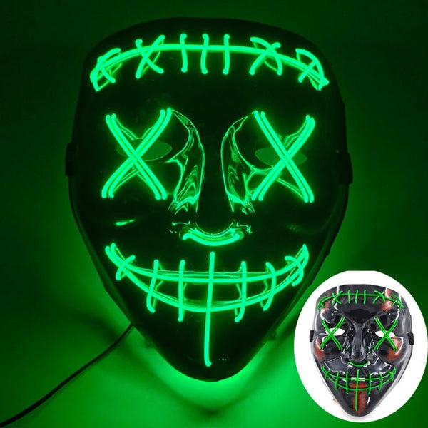 Led Halloween Mask - Light Up Mask for Festival Cosplay