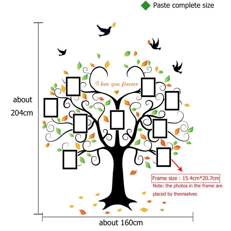 "Love Forever" - Heart- shaped Family Tree ( 2 pcs )