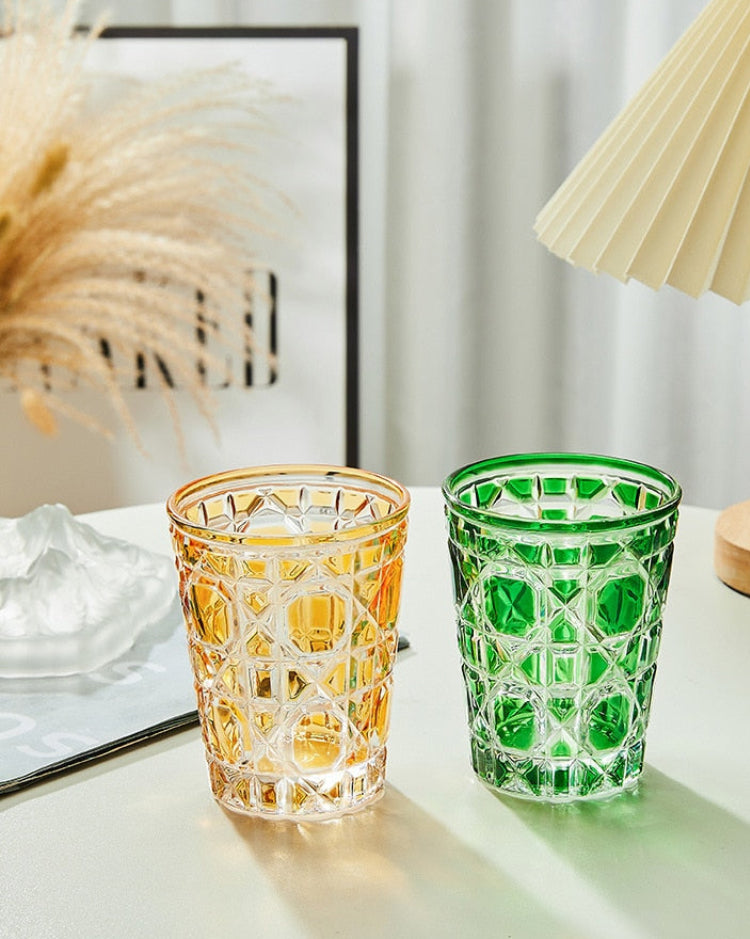 Genie Checkered Diamond Glass Drinking Cup