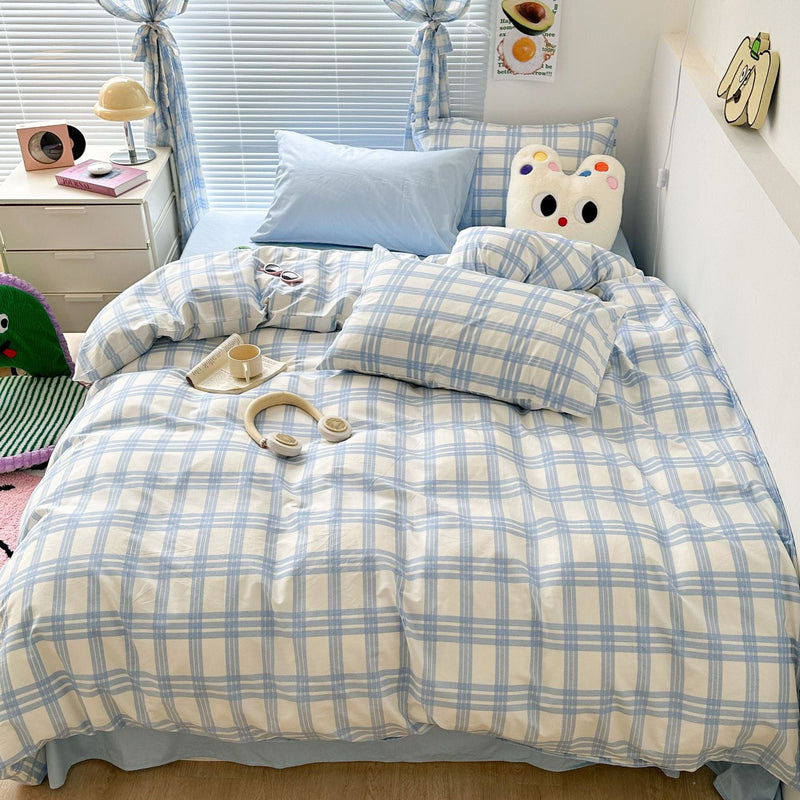 Danish Pastel Plaid Bedding Set