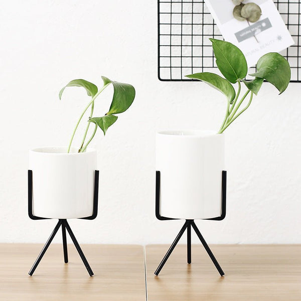 Metal Tripod Flower Vases