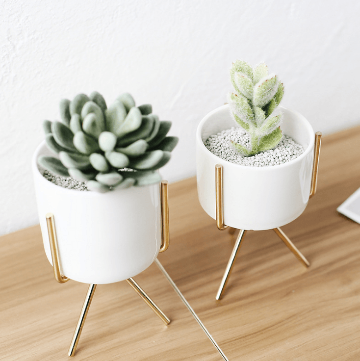 Metal Tripod Flower Vases