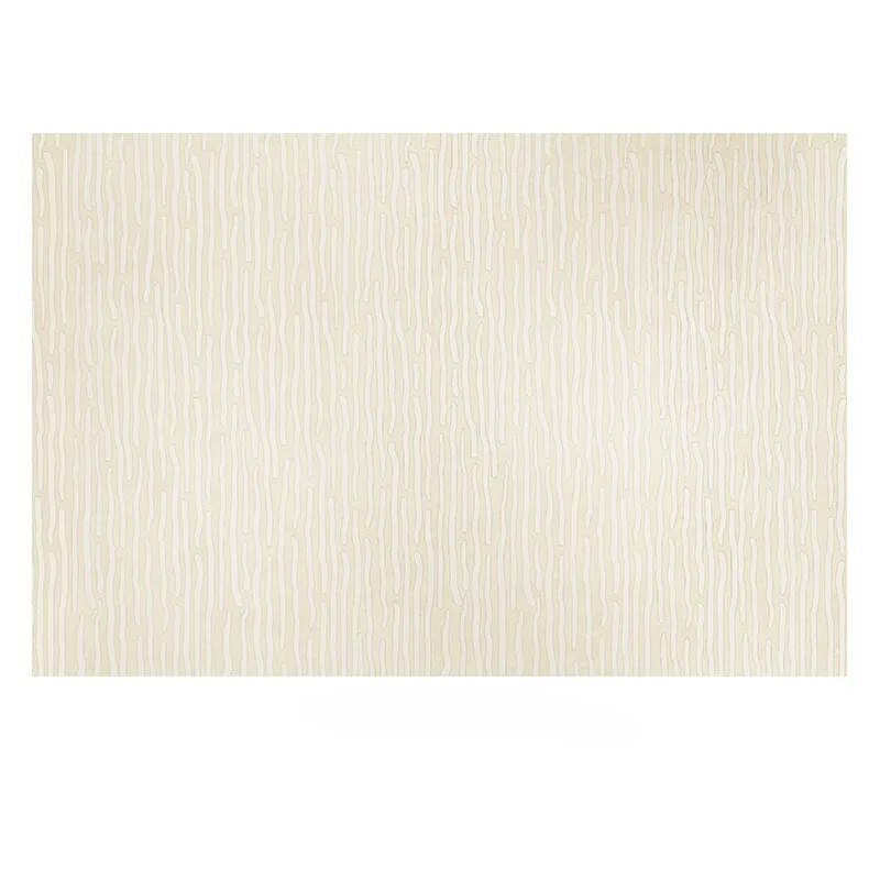 Minimalist Beige Striped Living Room Rug