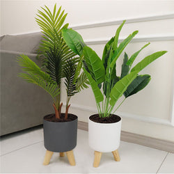 Modern Planter with Wooden Legs