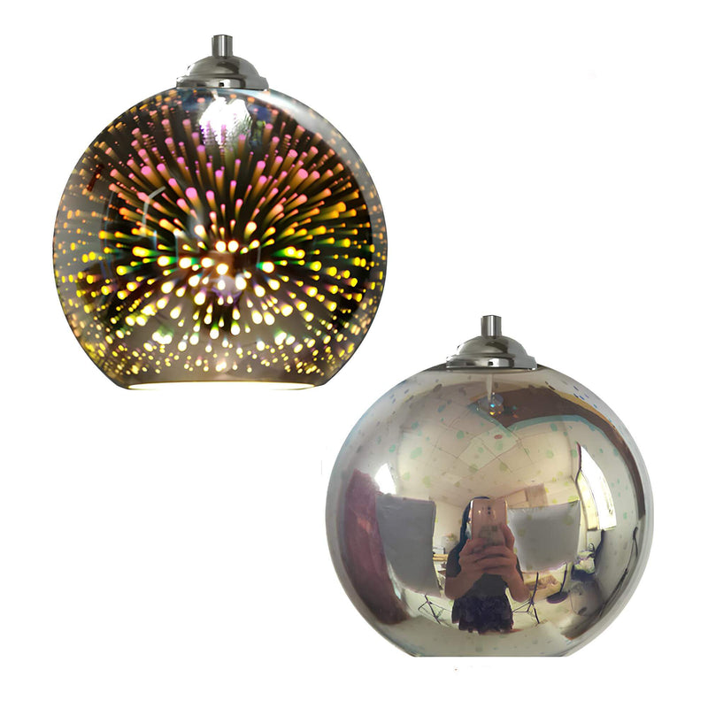 Miravique 3D Firework Glass Pendant Light – Modern Ceiling Lamp with Multicolor Dome for Living Room, Bedroom, Dining Room