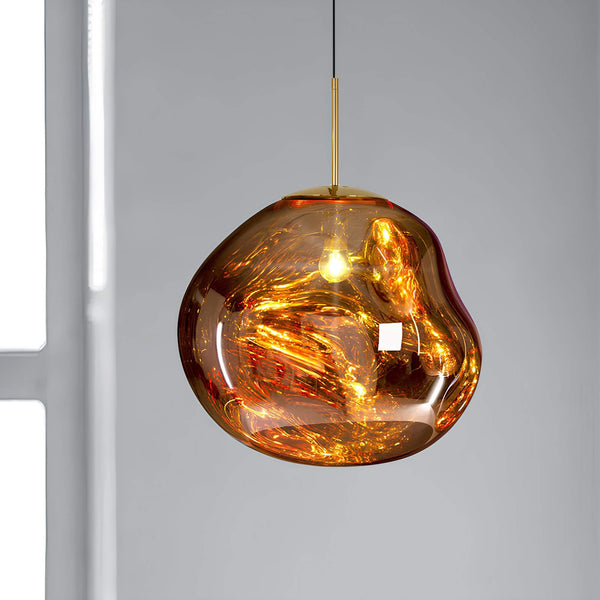 Miravique Pendant Lamp - Silver Red Glass