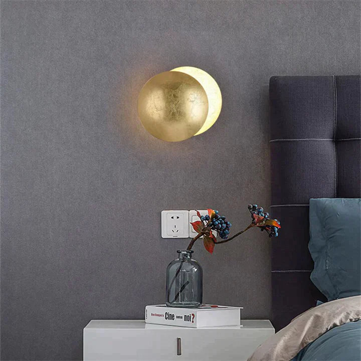 Unique 360 degree rotating LED Eclipse design wall lamp