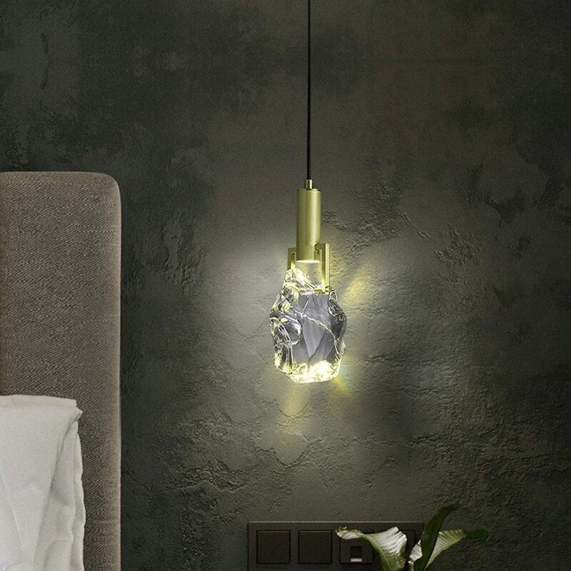 Miravique Creative Crystal Stone Pendant Lamp