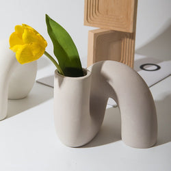 Nordic Ceramic Twist Vase