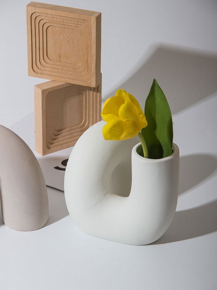 Nordic Ceramic Twist Vase