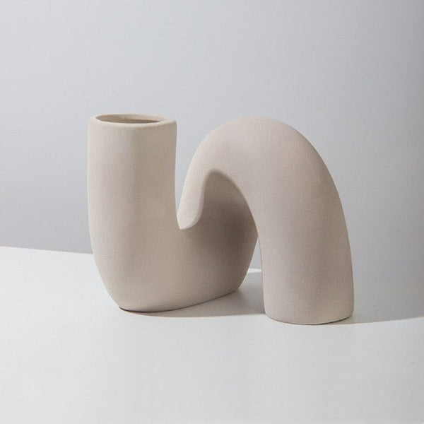 Nordic Ceramic Twist Vase