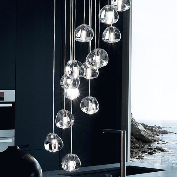 Glass Tear Drop LED Pendant Lights