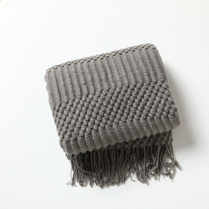 Nordic Solid Sofa Knitted Blanket