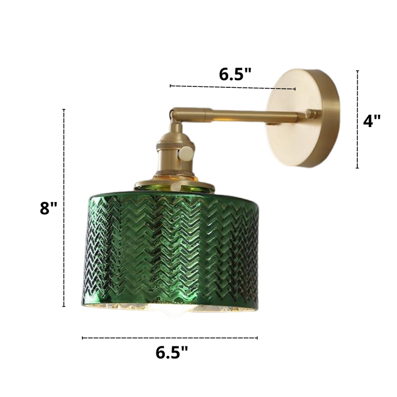 Miravique Green Glass Wall Sconce