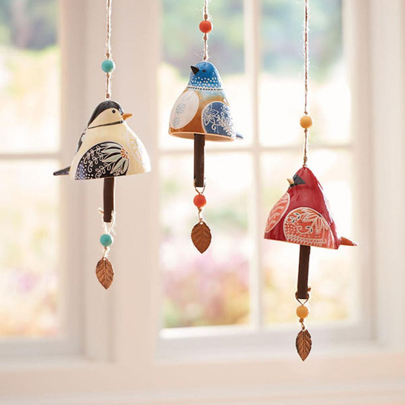 Handmade Resin Cardinals Bird Wind Chimes