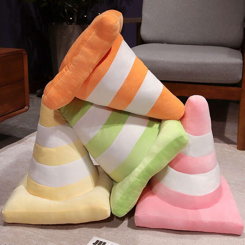 Plush 'Traffic Cone' Cosy Cushion