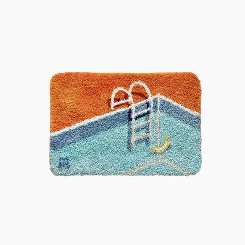 Swimming Pool Hand-Crafted Bath Mat