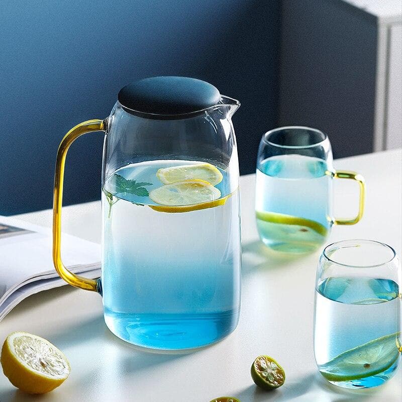 Glacial Blue Glass Drinkware