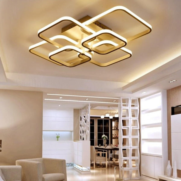 Modern LED Chandelier Lighting - Dimmable App-Controlled & Remote-Controlled Chandelier for Contemporary Homes