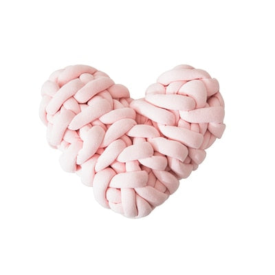 Valentine Heart Shaped Knot Throw Pillow Cushion