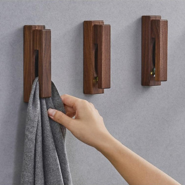 Nordic Wooden Towel Holders for the Bathroom