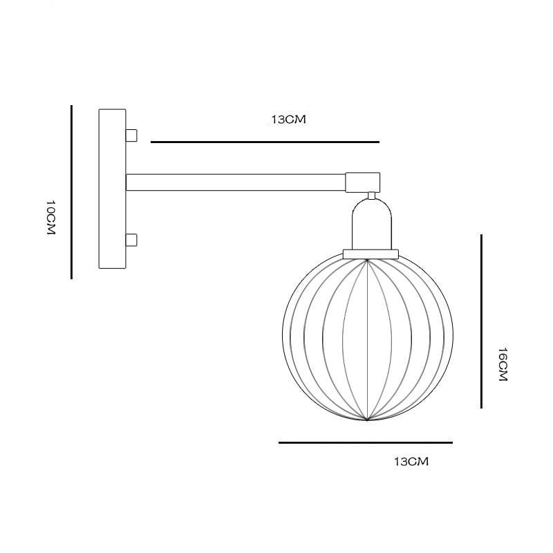 Miravique Vintage Glass Wall Light