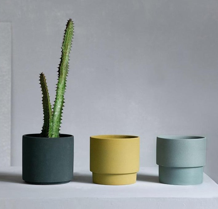 Colorful Porcelain Stackable Planters