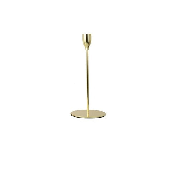 Gold Taper Candle Holder Trio Set