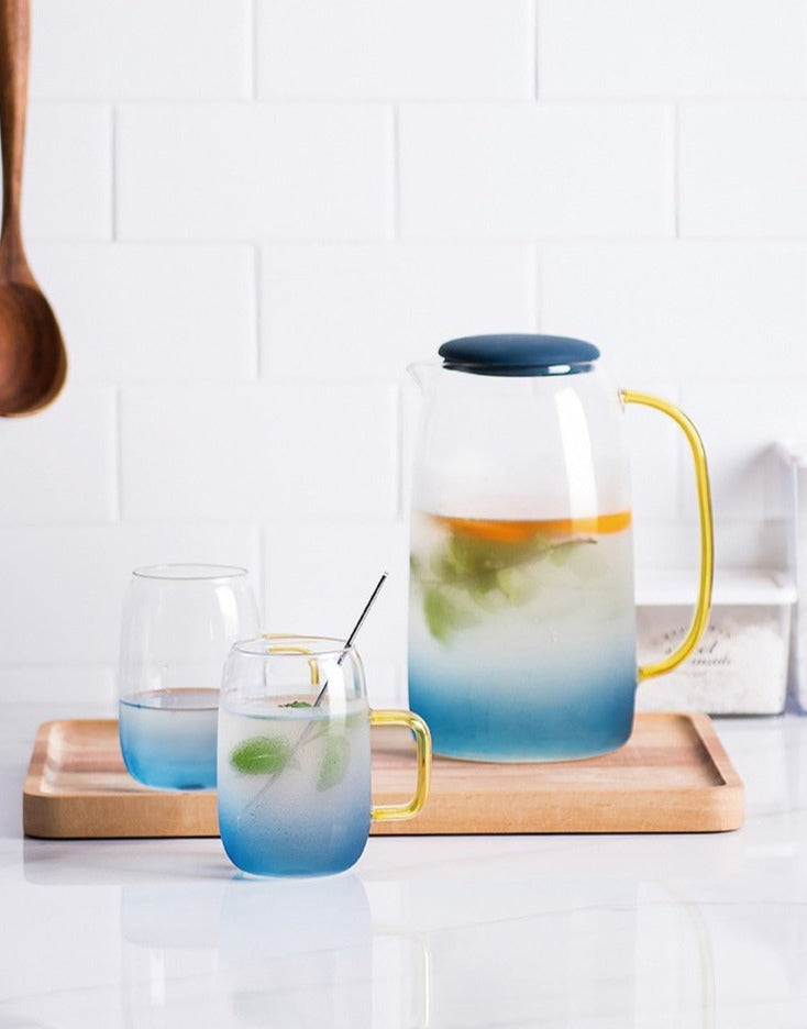 Glacial Blue Glass Drinkware