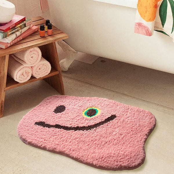 Pink Splat Bath Mat